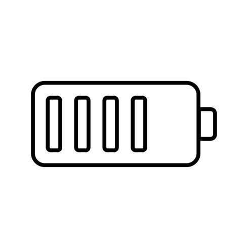 Full battey Line black icon vector