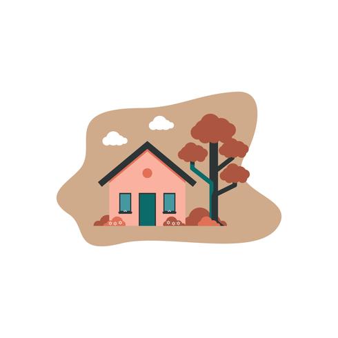 house flat design vector