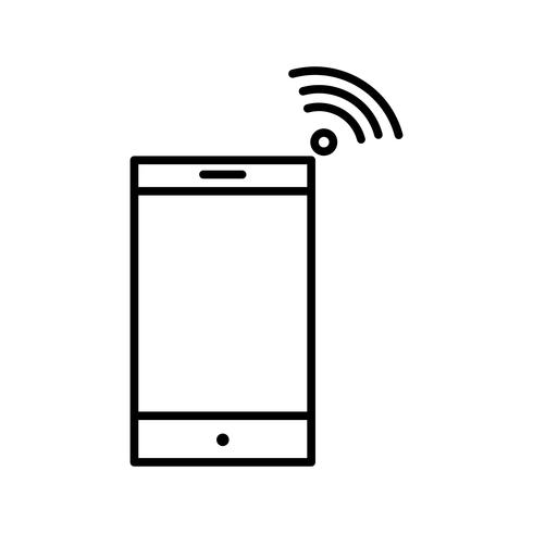 Wifi connection Line black icon vector