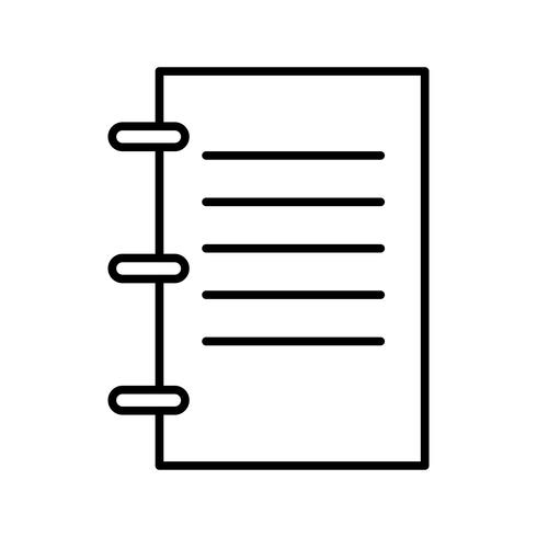 Notebook Line black icon vector