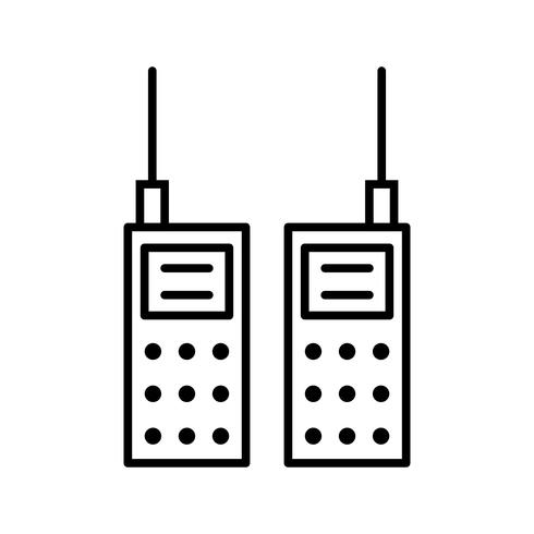 Walkie Talkie Line Black Icon vector