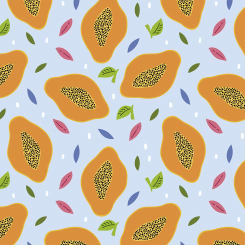 Fondo de papayas vector