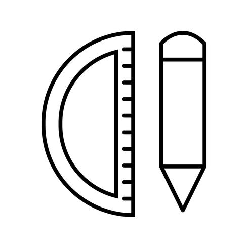 Geometry tools Beautiful line black icon vector