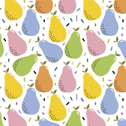 COLORFUL PEARS PATTERN vector