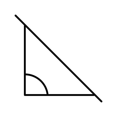 angle Beautiful line black icon vector