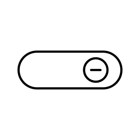 Switch on Line black icon vector