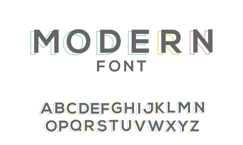 simple modern custom font vector