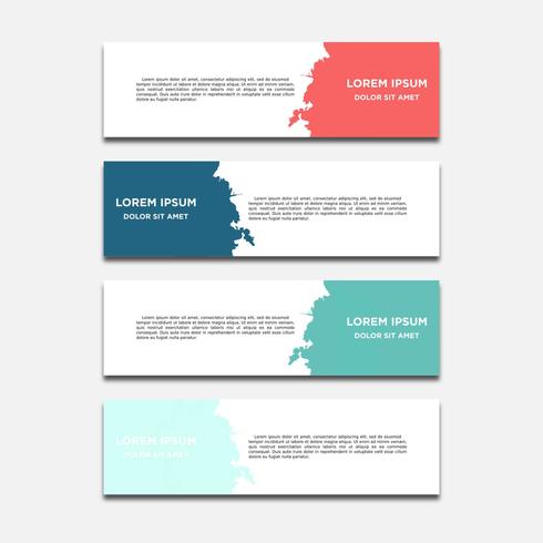 Vector abstract geometric design banner web template