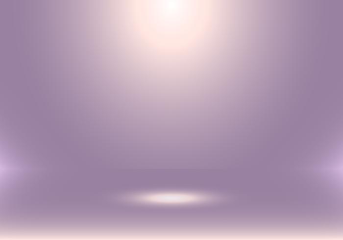 3D empty studio room show booth for designers with spotlight on purple gradient background. Display your product or artwork. vector