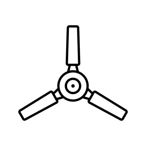 Beautiful Fan Line black icon vector