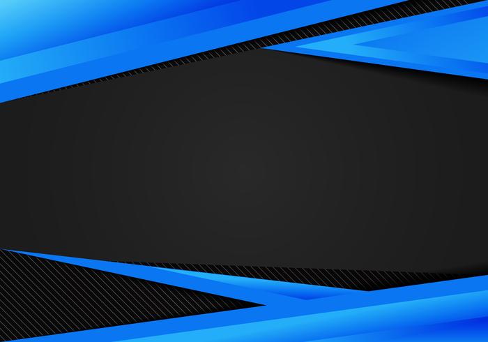 Abstract template blue geometric triangles contrast black background. You can use for corporate design, cover brochure, book, banner web, advertising, poster, leaflet, flyer. vector