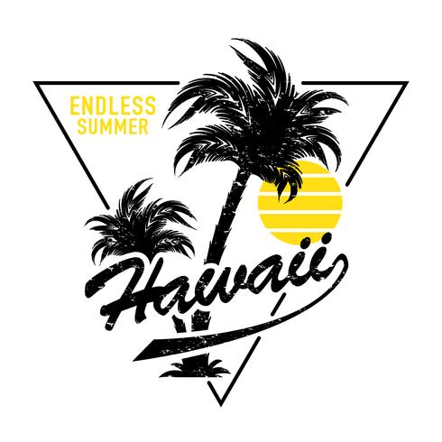 Hawaii endless summer design vector