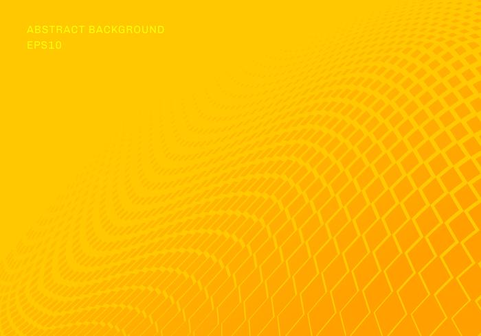 Estilo horizontal de semitono abstracto del arte pop del fondo del modelo de onda de los cuadrados del amarillo de la pendiente. Puede utilizar para la presentación de elementos de diseño, banner web, folleto, cartel, folleto, folleto, etc. vector