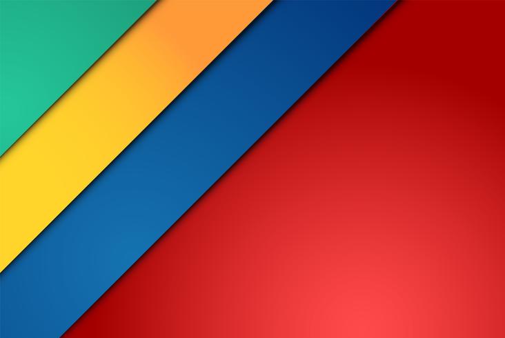 Realistic red, green, blue and yellow sheets of papers vector