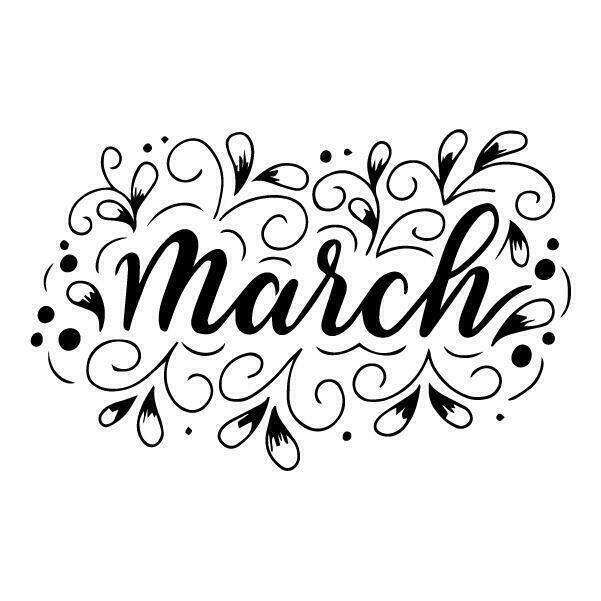 March Lettering vector