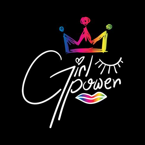 Girl power concept design vector