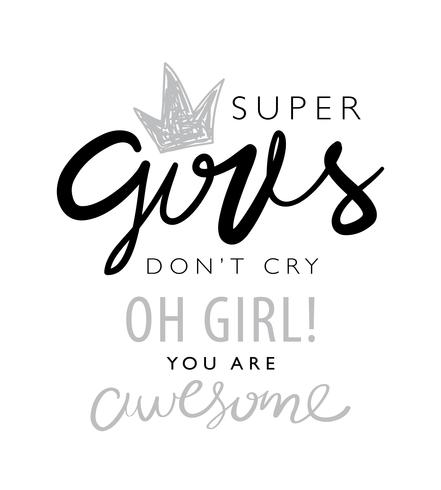Inspirational quote about girls vector