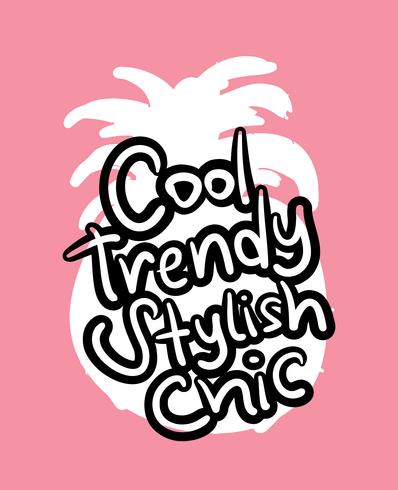 Cool trendy stylish chic vector