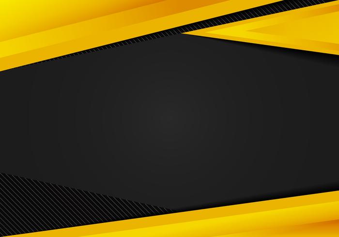 Abstract template yellow geometric triangles contrast black background. You can use for corporate design, cover brochure, book, banner web, advertising, poster, leaflet, flyer. vector