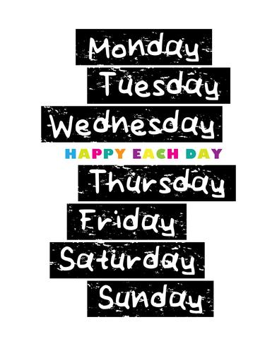 Days of a week vector