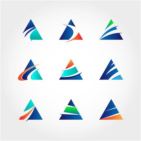 Triangle logo collection vector