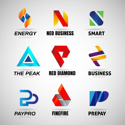 Colorful Logo Set Collection Template Sign Symbol Icon Download Free Vectors Clipart Graphics Vector Art Company (business) logo design, vector. https www vecteezy com vector art 602687 colorful logo set collection template sign symbol icon