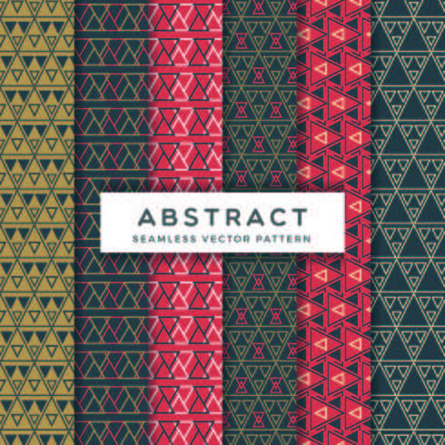 Abstract Triangle Seamless Vector Patterns