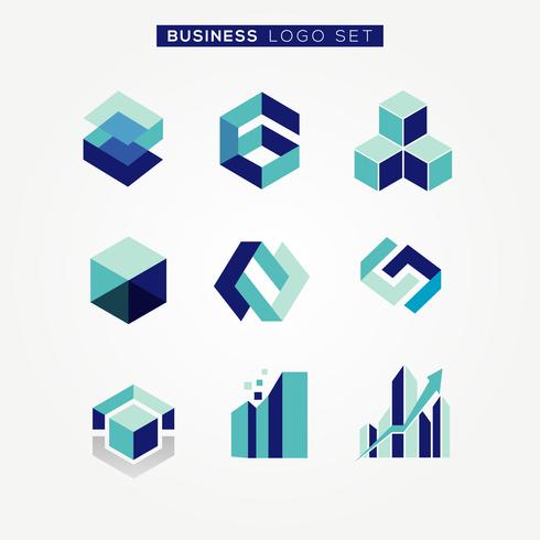 Resumen empresa moderna negocio logotipo conjunto signo símbolo icono vector