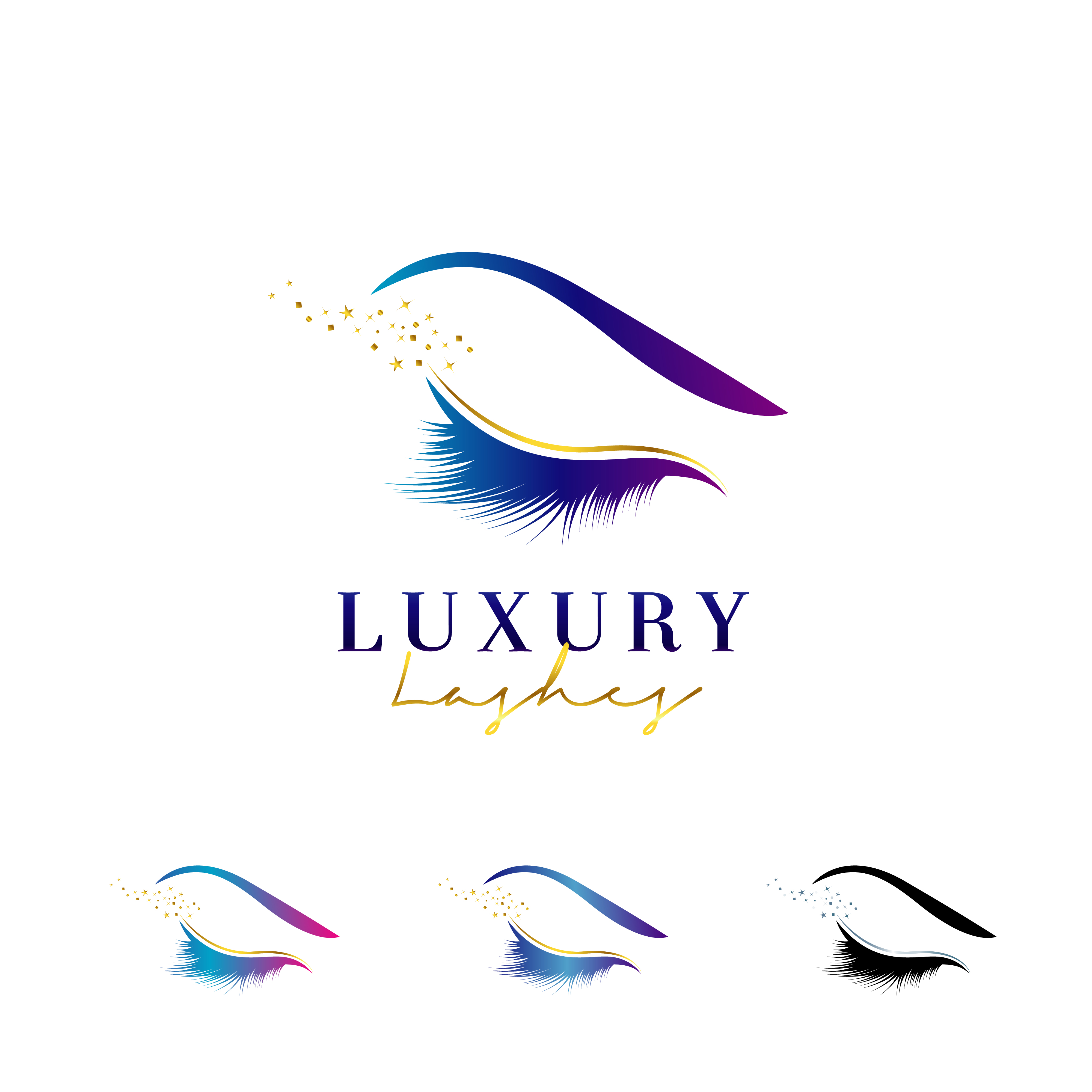 Luxury Elegant Eye Lashes Logo Set 602740 - Download Free Vectors