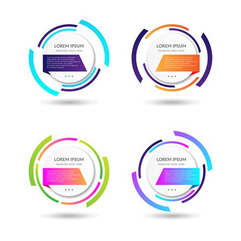 Infographic Steps Internet Banner Tags vector