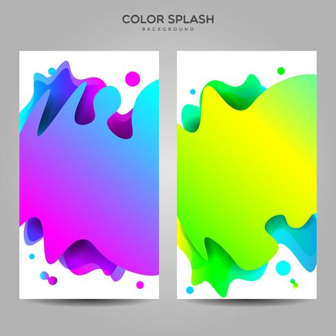 Colorful Liquid Splash Banner Background Template vector