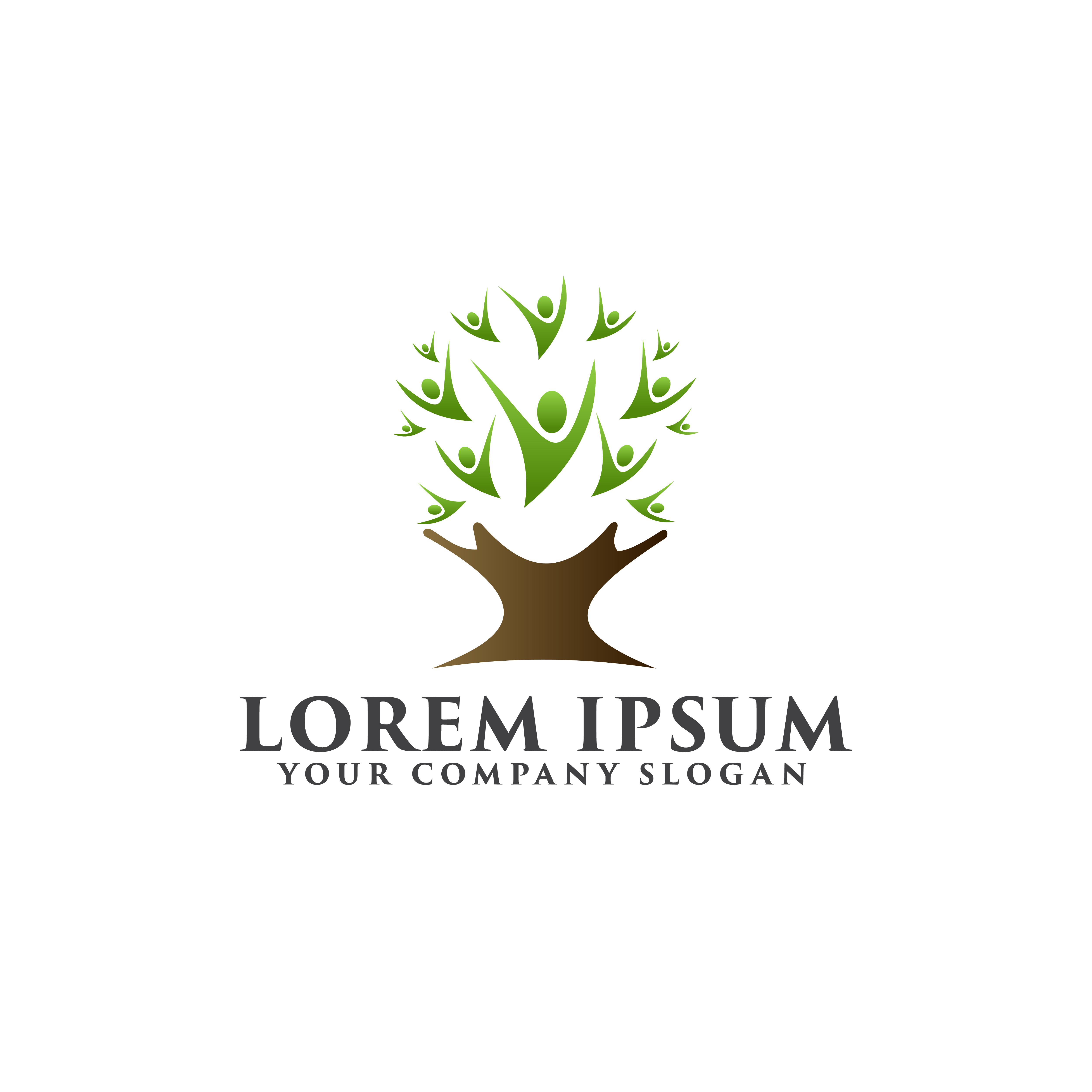  tree  people logo  Natural logos  concept design 602809 