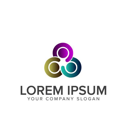 Logotipo de empresa y consultoría de personas. trabajo en equipo comunicación grou vector