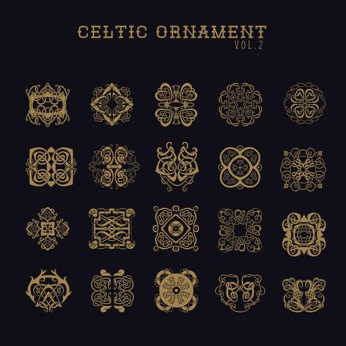Celtic Ornament Collection set vector