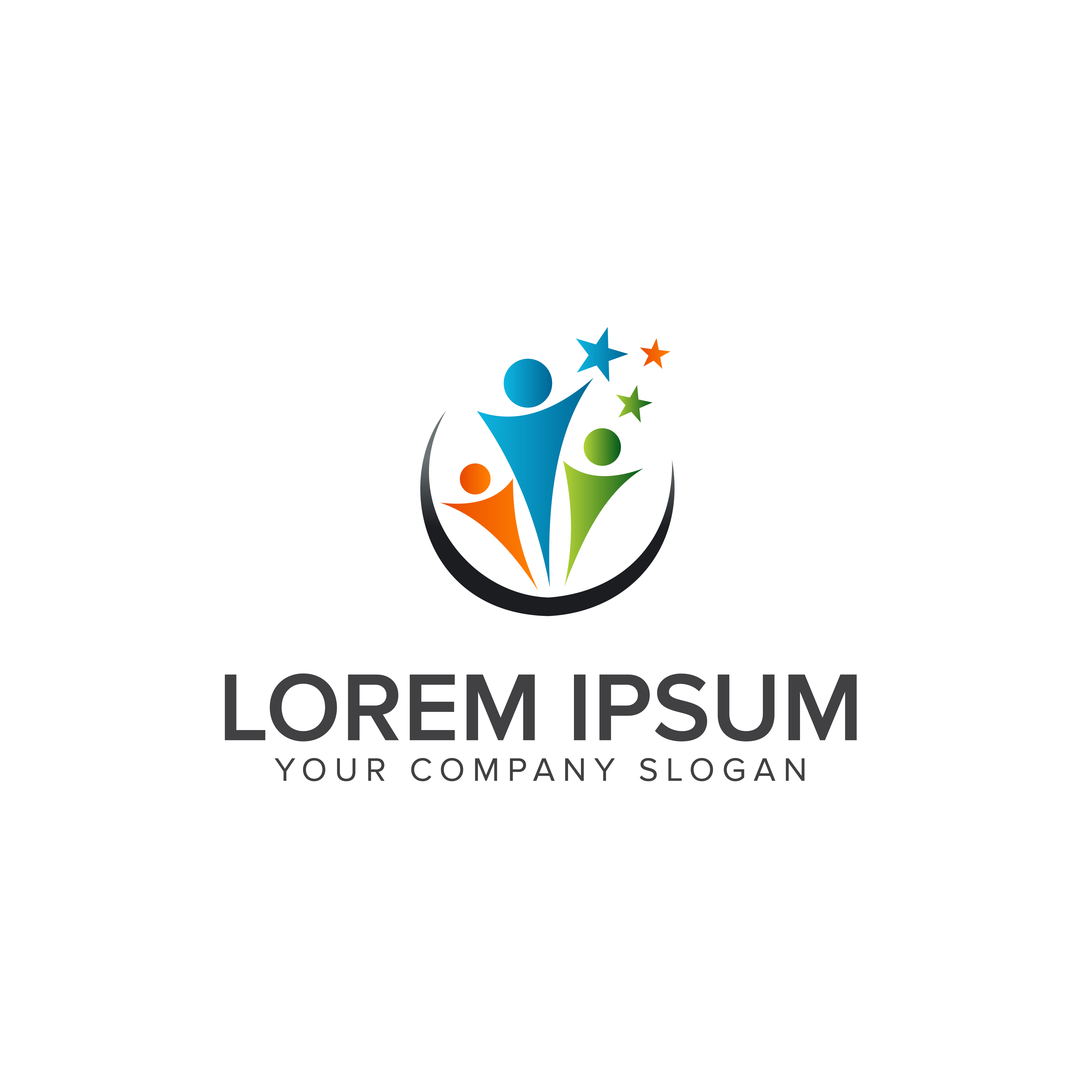teamwork partnership people logo. education logo design concept 602831