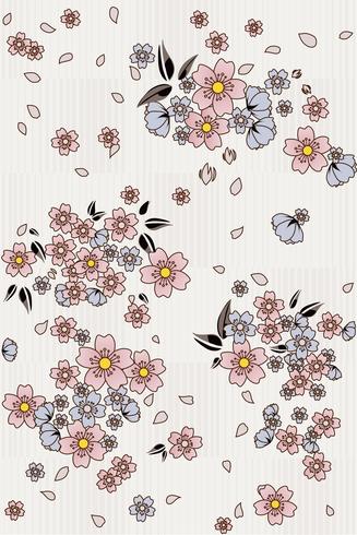 Floral seamless pattern cute flowers group background vector