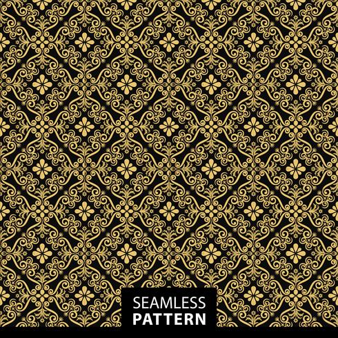 Luxury ornamental seamless pattern in golden color vector