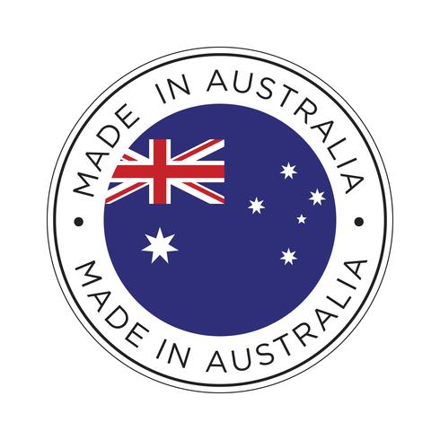 Made in Australia flag icon. vector