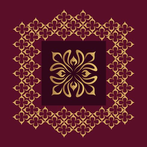 Luxury ornamental design background in golden color vector