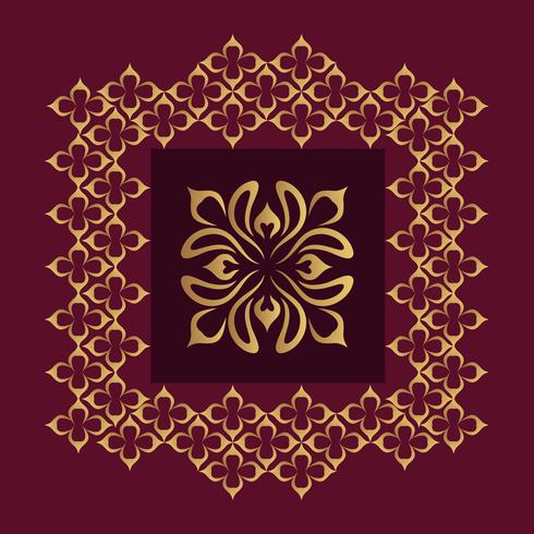 Fondo de diseño ornamental de lujo en color dorado. vector