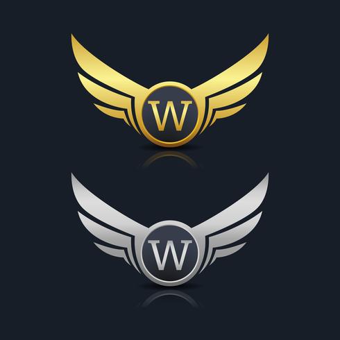 Letter W emblem Logo vector