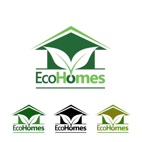 logo de eco homes vector