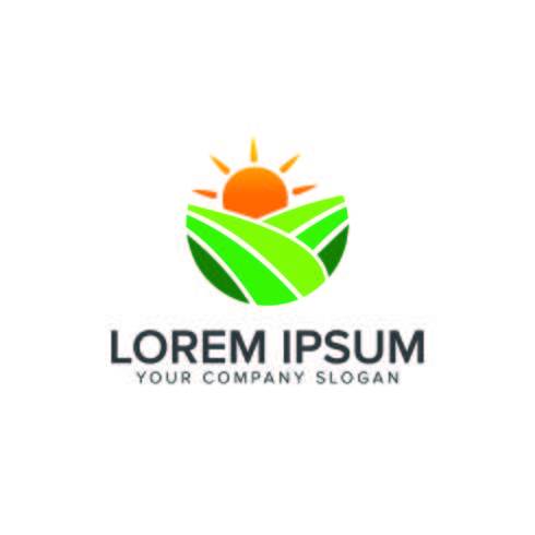 Environmental and Green Landscaping logo design concept template vector