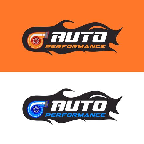 Logotipo de rendimiento automático vector