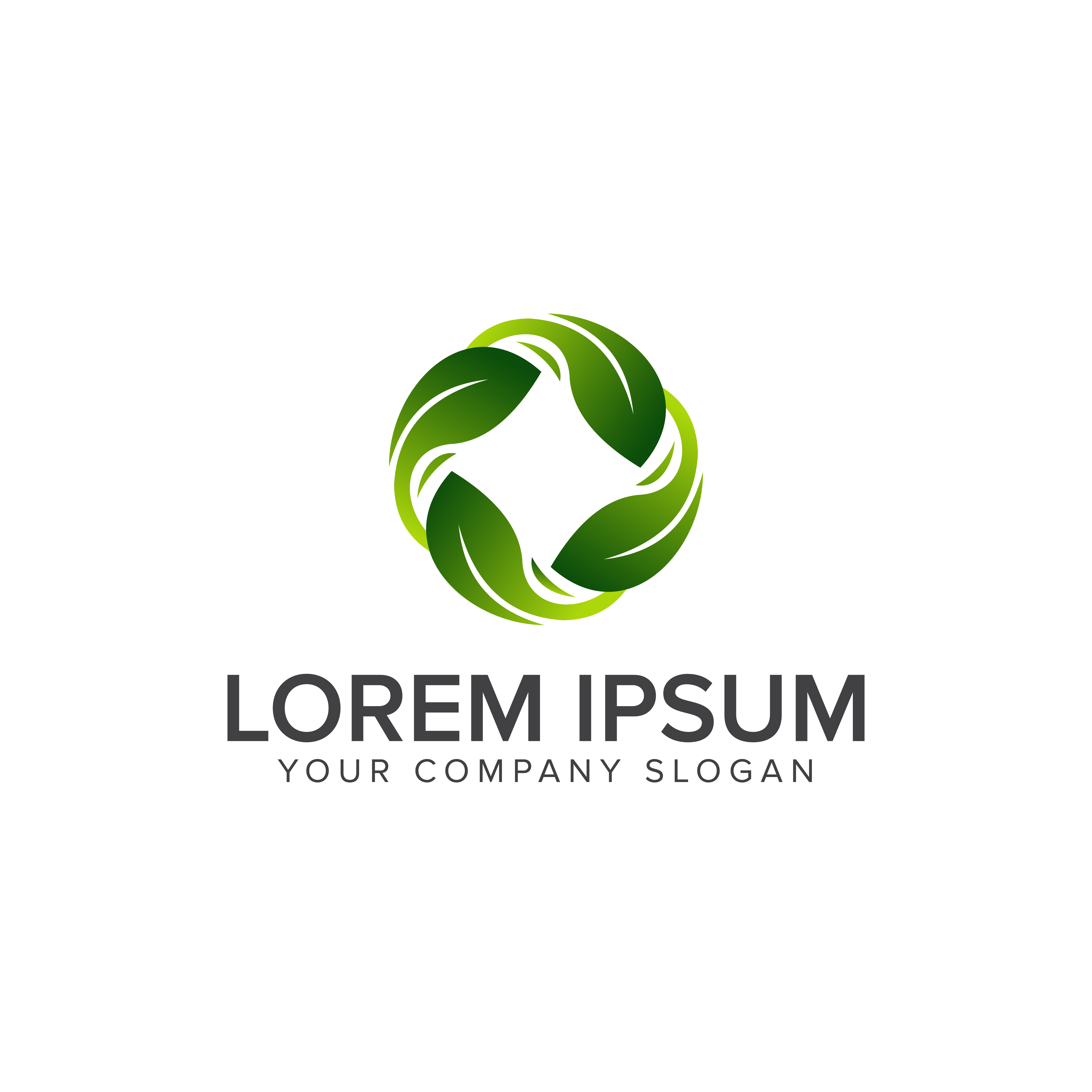 round leaf logo. Natural logos concept design - Download Free Vectors