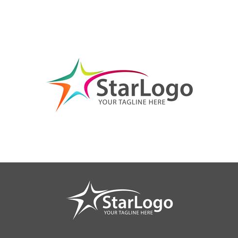 Elementos de plantilla de diseño de icono de logotipo estrella abstracta vector