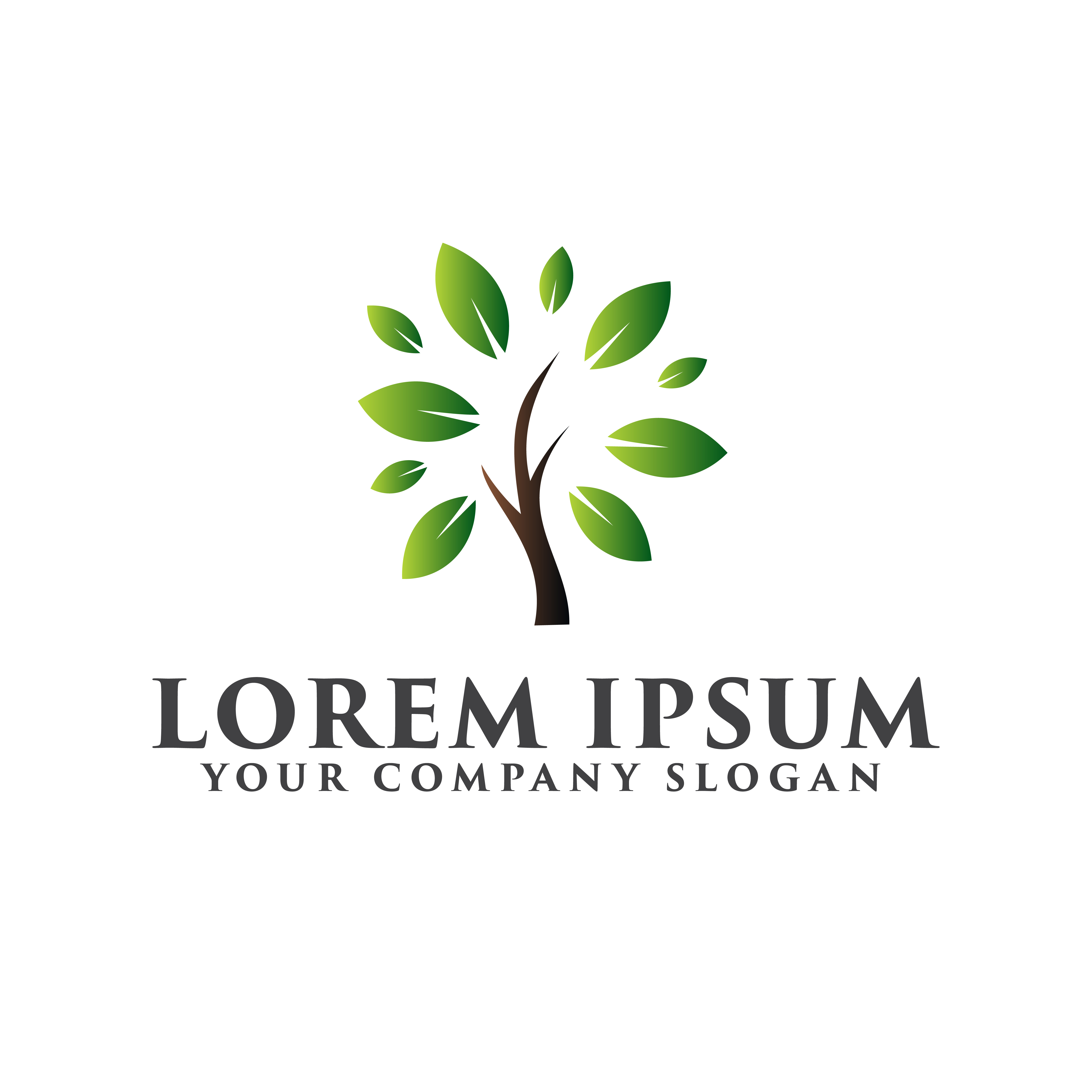 Landscaping Leaf Garden. tree logo design concept template 603264
