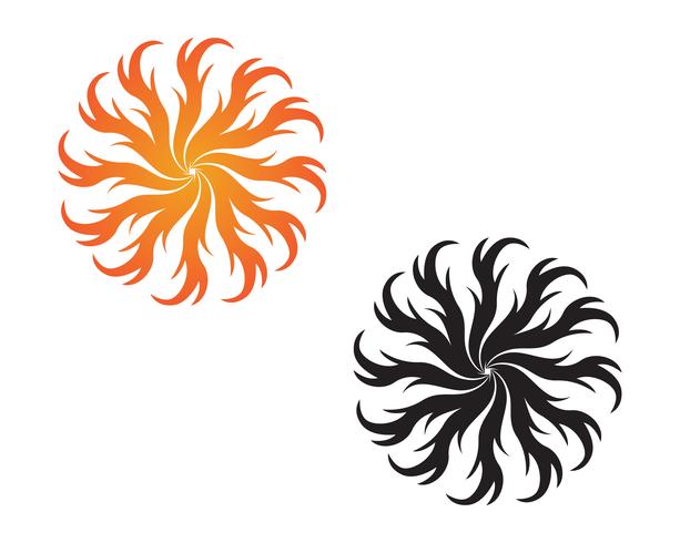 Logotipo de fuego iconos de plantillas de logotipo y símbolos calientes vector