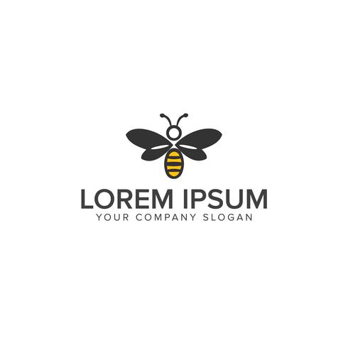 Plantilla de vector de diseño de logotipo de abeja