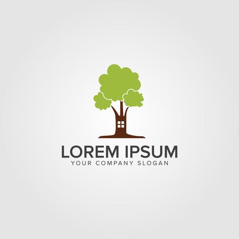 Plantilla de concepto de diseño de logotipo de Home Tree vector